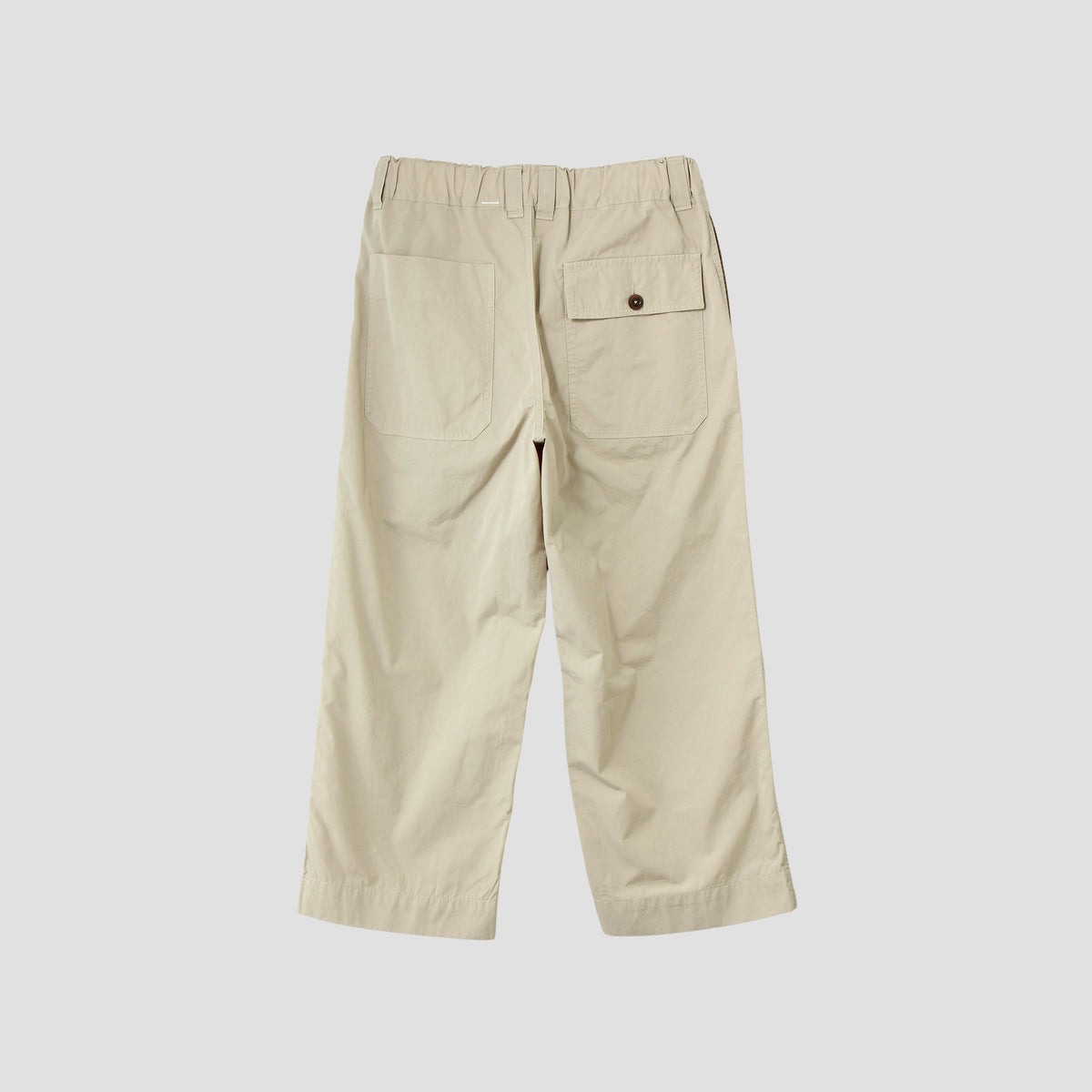 FINE COMPACT COTTON POPLIN TROUSERS