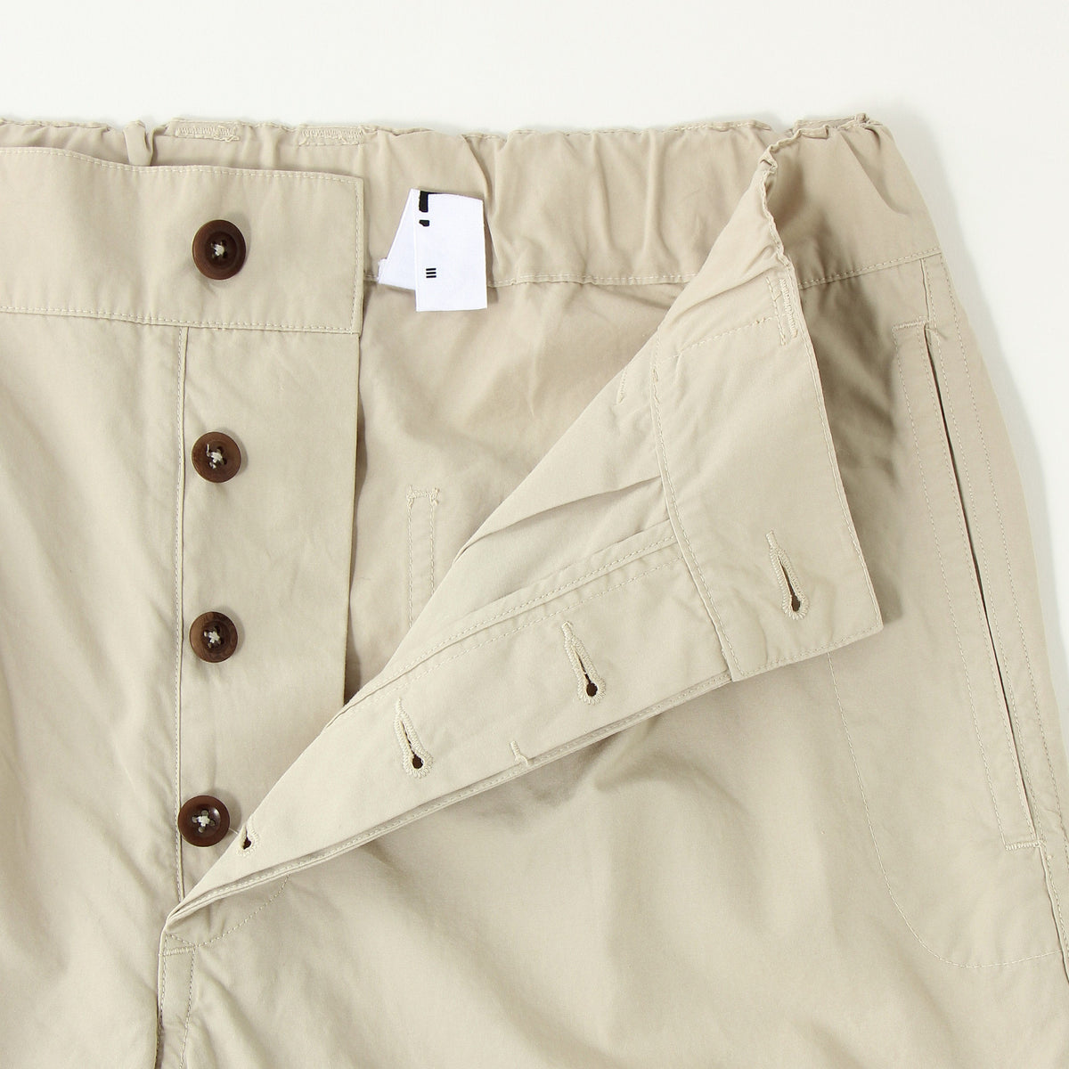 FINE COMPACT COTTON POPLIN TROUSERS