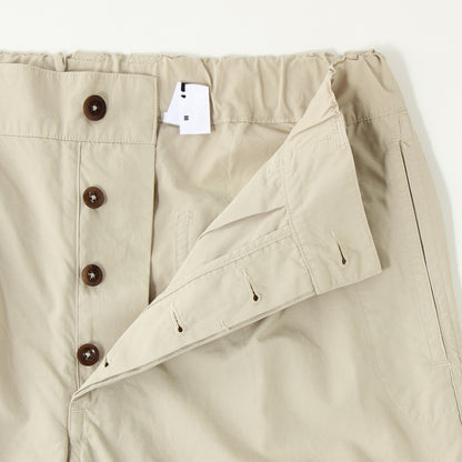 FINE COMPACT COTTON POPLIN TROUSERS
