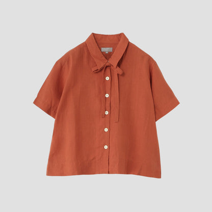 PLAIN WEAVE LINEN SHIRT