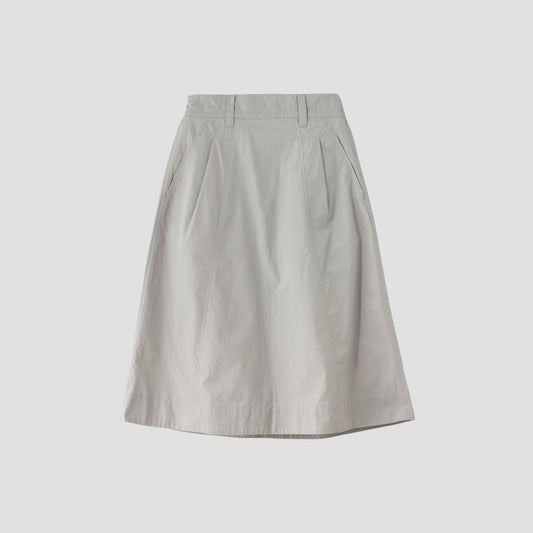 FINE COMPACT COTTON POPLIN SKIRT
