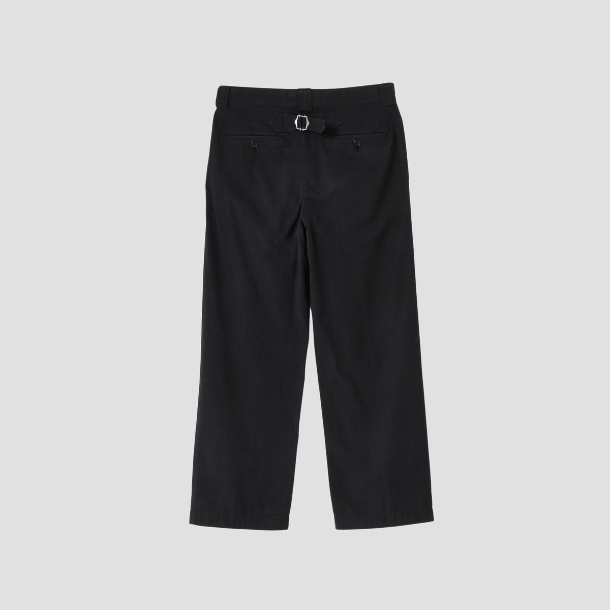 COTTON LINEN WASHED TWILL TROUSERS