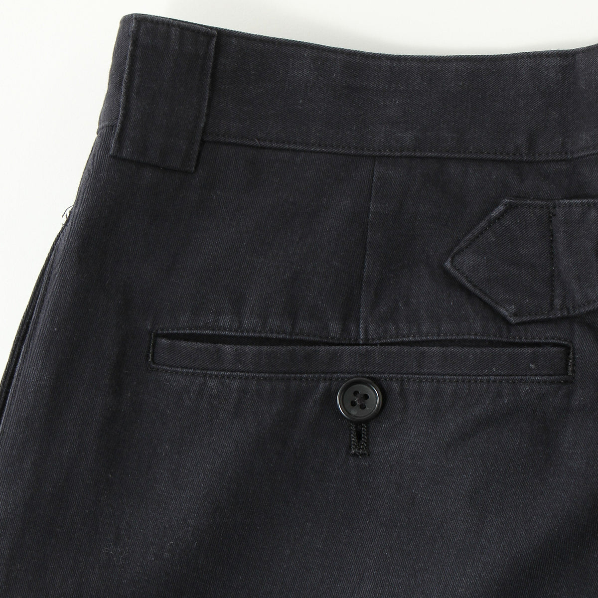 COTTON LINEN WASHED TWILL TROUSERS