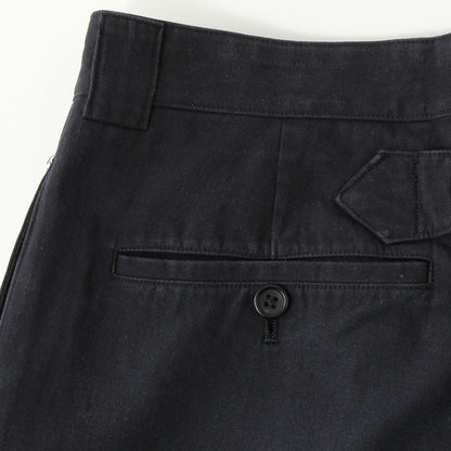 COTTON LINEN WASHED TWILL TROUSERS