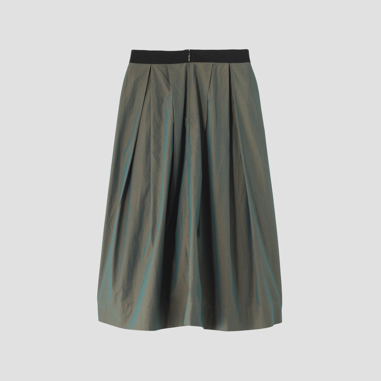 YARN DYED COTTON POPLIN SKIRT