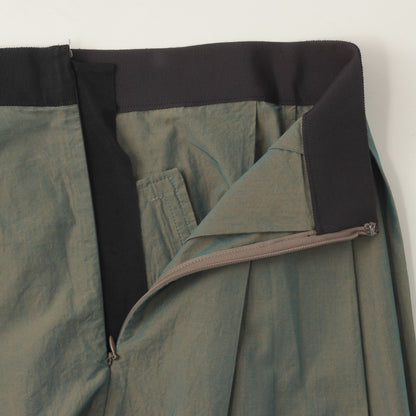 YARN DYED COTTON POPLIN SKIRT