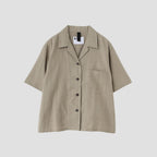 FADED LINEN COTTON PLAINWEAVE SHIRT