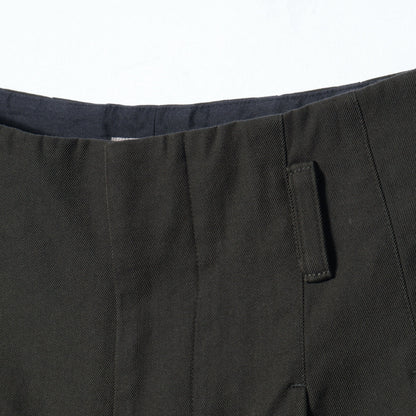 COMPACT COTTON WOOL TROUSERS