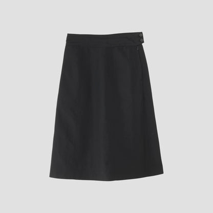 WOOL LINEN POPLIN SKIRT