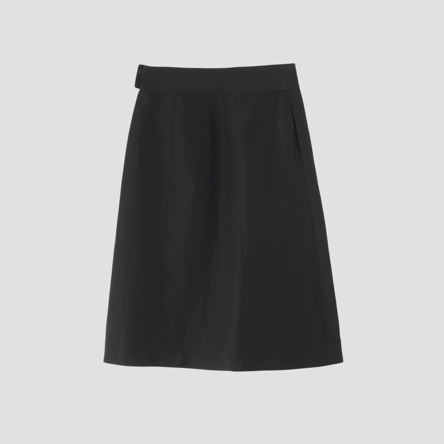 WOOL LINEN POPLIN SKIRT