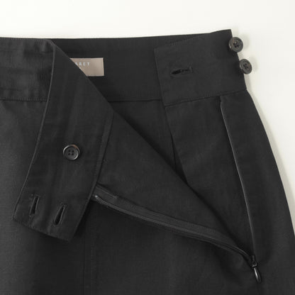 WOOL LINEN POPLIN SKIRT