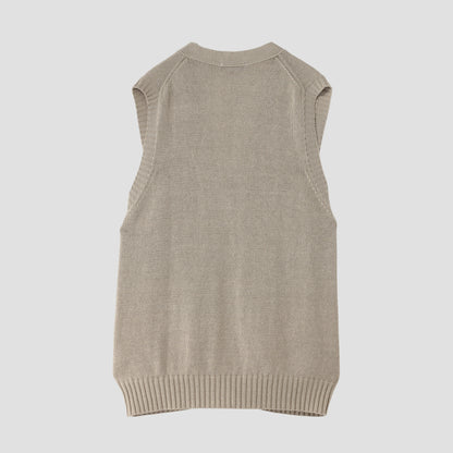 LINEN COTTON SILK SLIPOVER KNIT