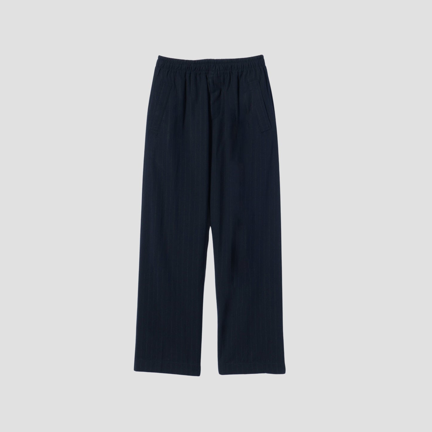 WOOL PINSTRIPE TROUSERS