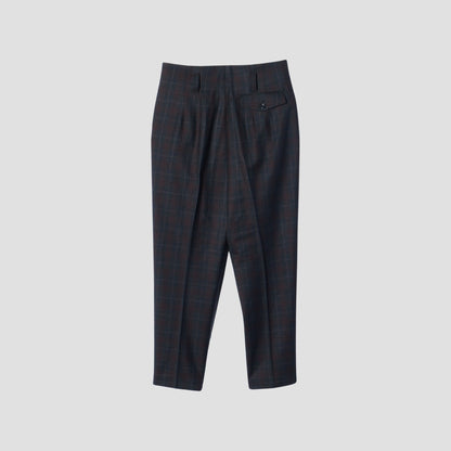 PLAID WOOL TROUSERS