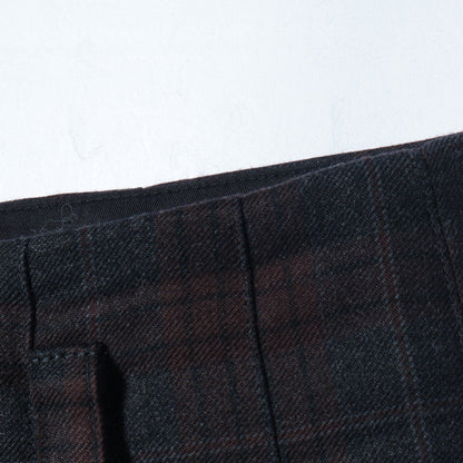 PLAID WOOL TROUSERS