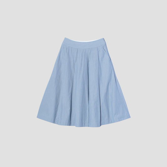 HAIRLINE STRIPE COTTON SKIRT