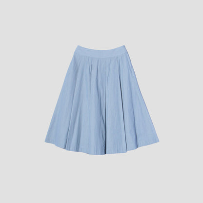 HAIRLINE STRIPE COTTON SKIRT