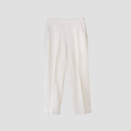HIGH TWIST COTTON LINEN TROUSERS