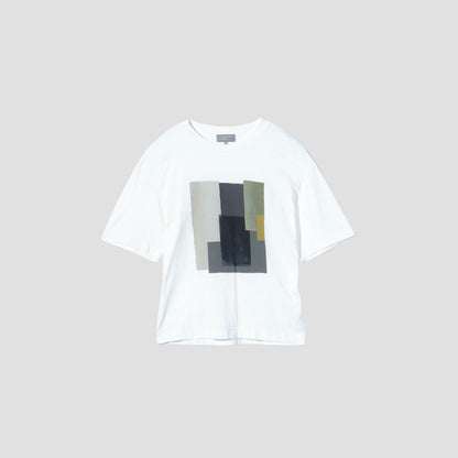 COLLAGE PRINT COTTON JERSEY TOP