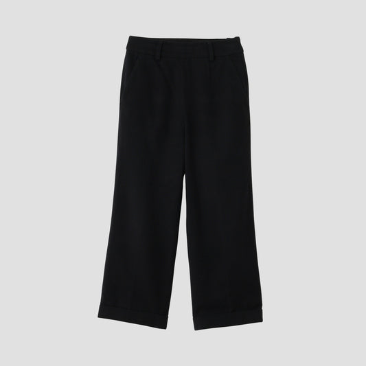 BRUSHED COTTON WOOL TROUSERS
