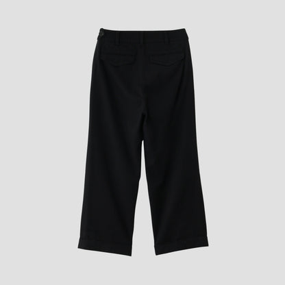 BRUSHED COTTON WOOL TROUSERS
