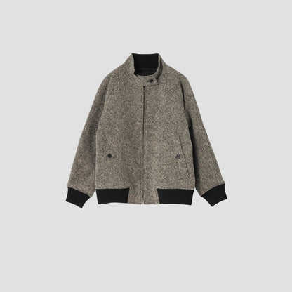 CHARCOAL NATURAL TWEED BLOUSON
