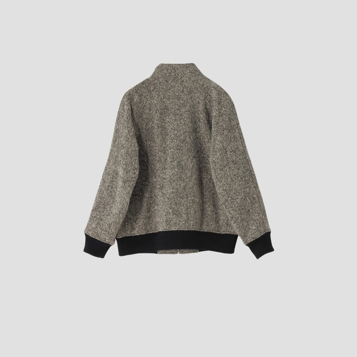 CHARCOAL NATURAL TWEED BLOUSON