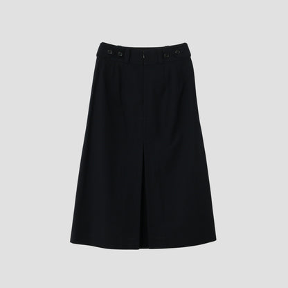 WOOL COTTON TWILL SKIRT