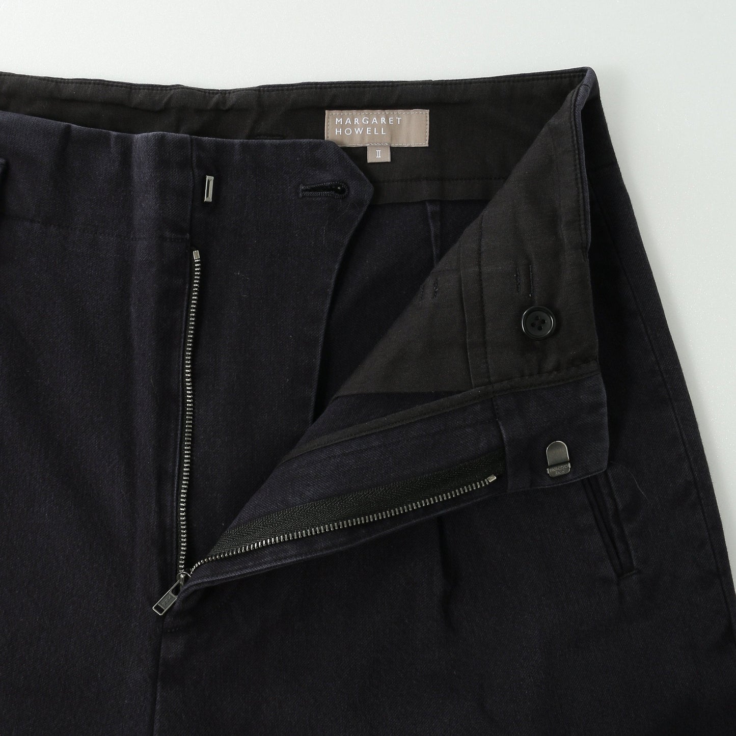 WASHED COTTON TWILL TROUSERS