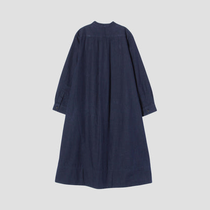 FADED LINEN COTTON TWILL DRESS