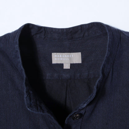 FADED LINEN COTTON TWILL DRESS