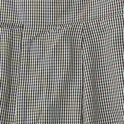 COTTON LINEN GINGHAM TROUSERS