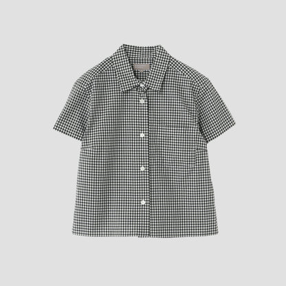 DRY GINGHAMCHECK COTTON SHIRT