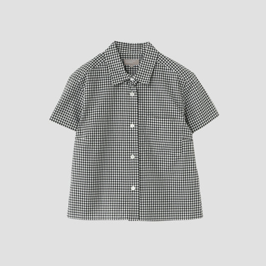 DRY GINGHAMCHECK COTTON SHIRT