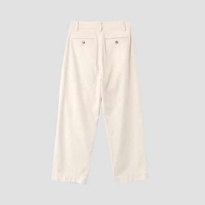 WASHED COTTON TWILL TROUSERS