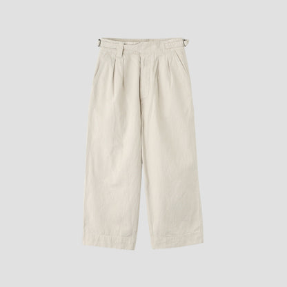 NATURAL DENIM TROUSERS