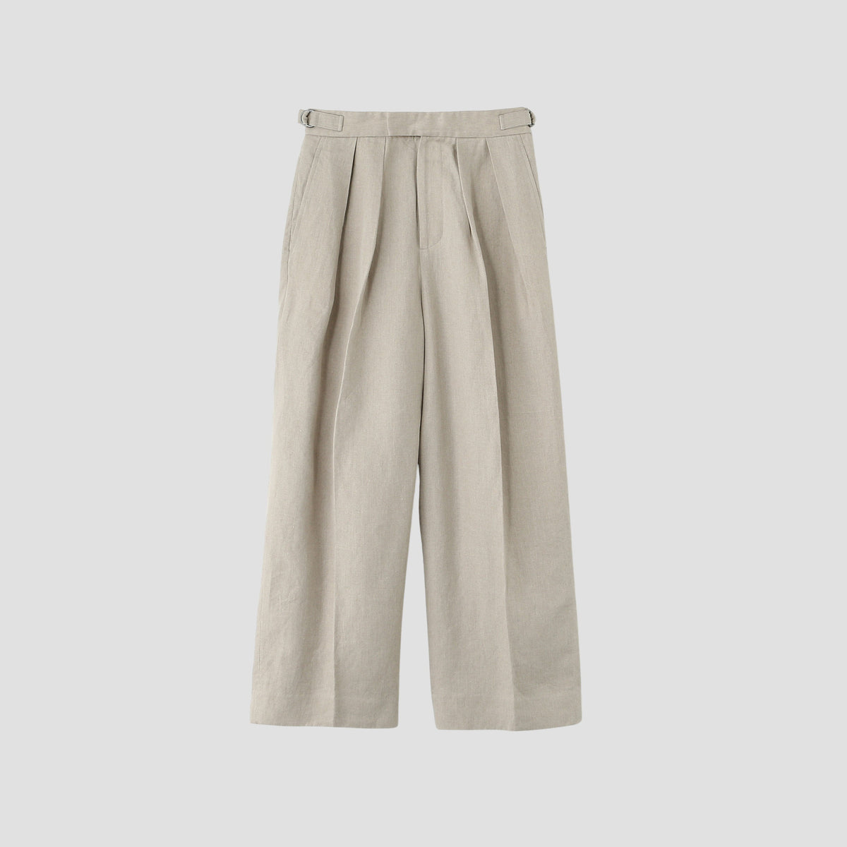 COMPACT LINEN TROUSERS