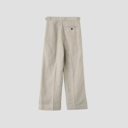 COMPACT LINEN TROUSERS