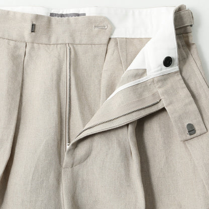 COMPACT LINEN TROUSERS