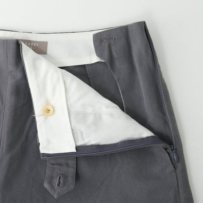 COTTON LINEN CANVAS TROUSERS