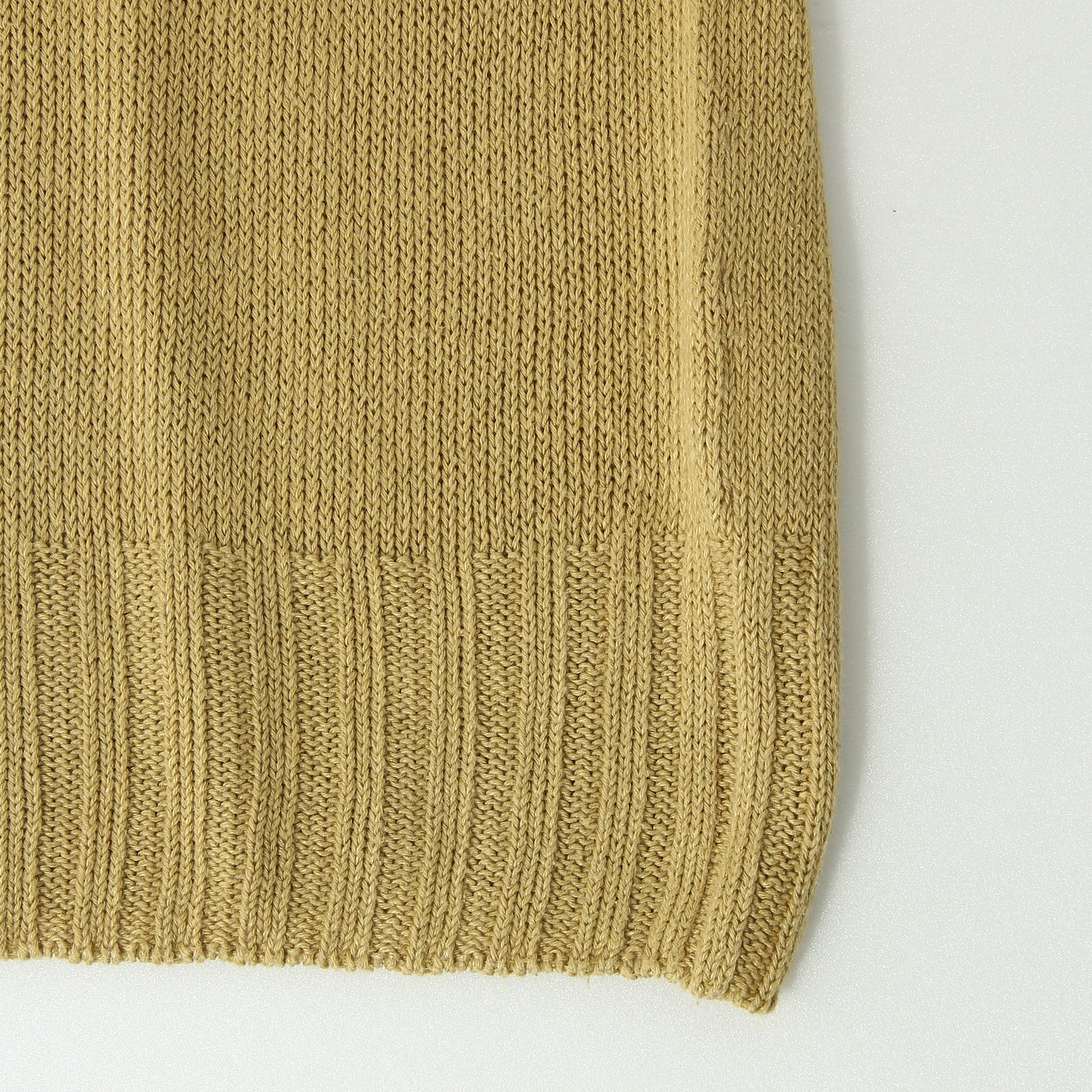 LINEN COTTON WIDE ROLL NECK KNIT
