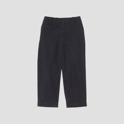 WASHED COTTON TWILL TROUSERS