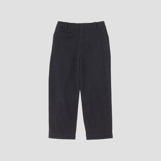 WASHED COTTON TWILL TROUSERS