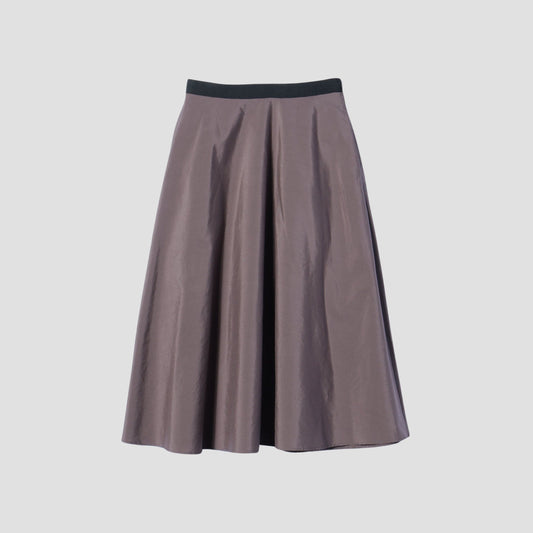 SILK COTTON POPLIN SKIRT