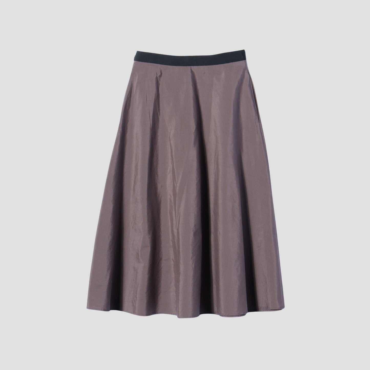 SILK COTTON POPLIN SKIRT