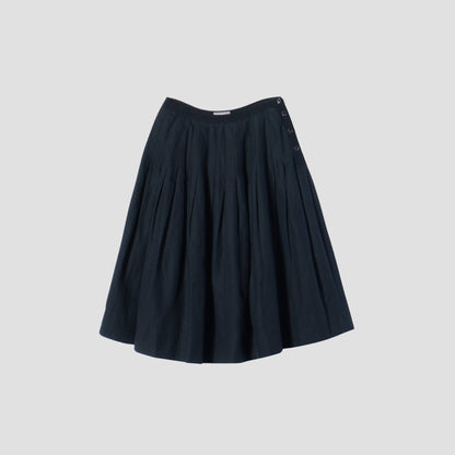 DENSE FINE LINEN POPLIN SKIRT