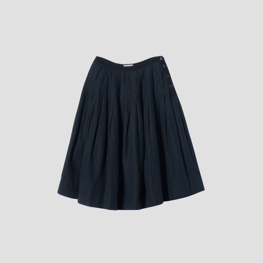 DENSE FINE LINEN POPLIN SKIRT