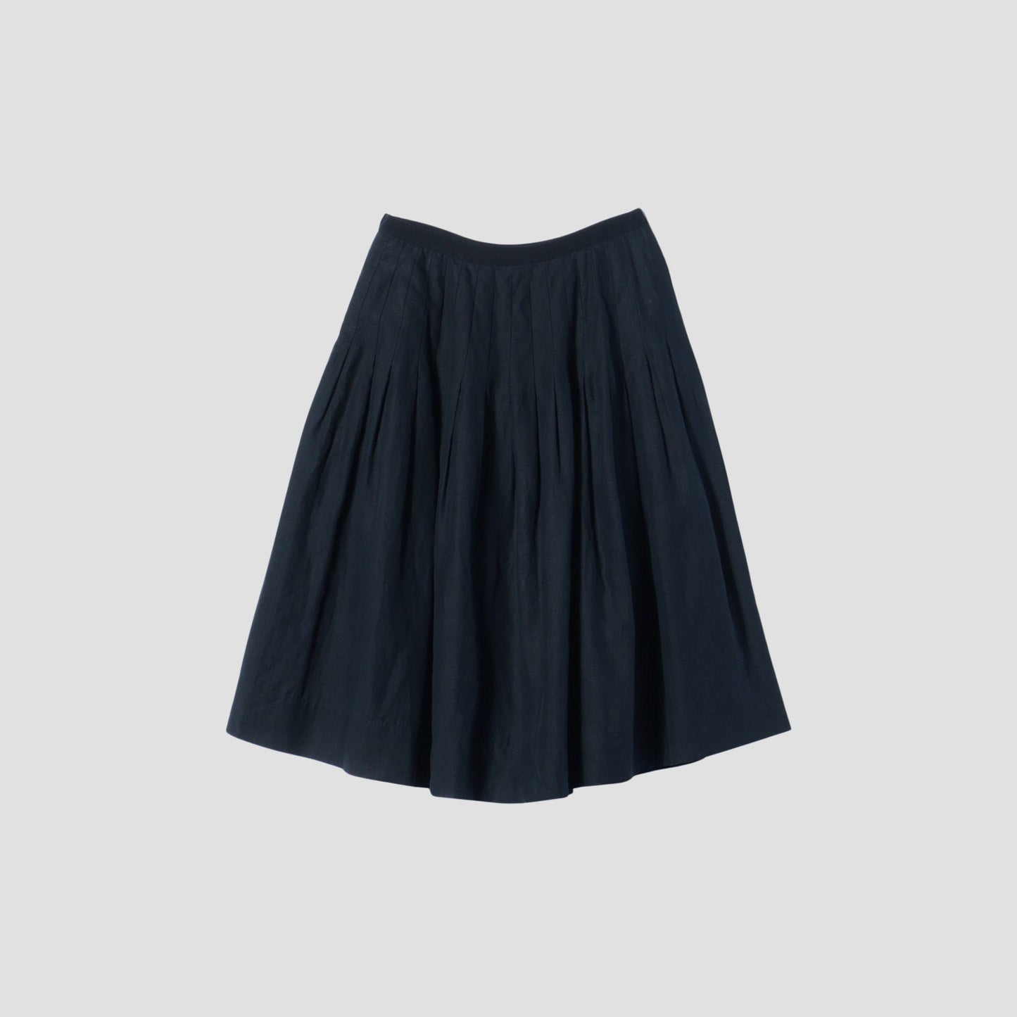 DENSE FINE LINEN POPLIN SKIRT