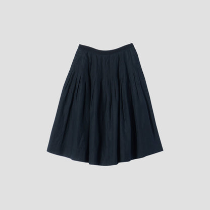 DENSE FINE LINEN POPLIN SKIRT