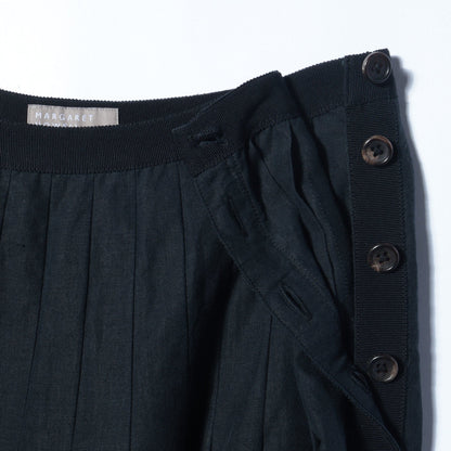 DENSE FINE LINEN POPLIN SKIRT